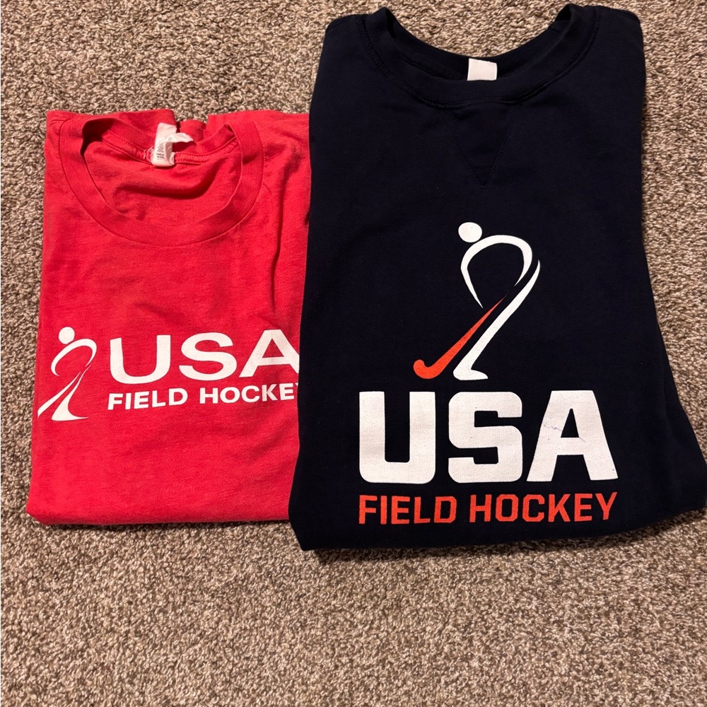 USA Field Hockey T-Shirt and crewneck - Red and Navy